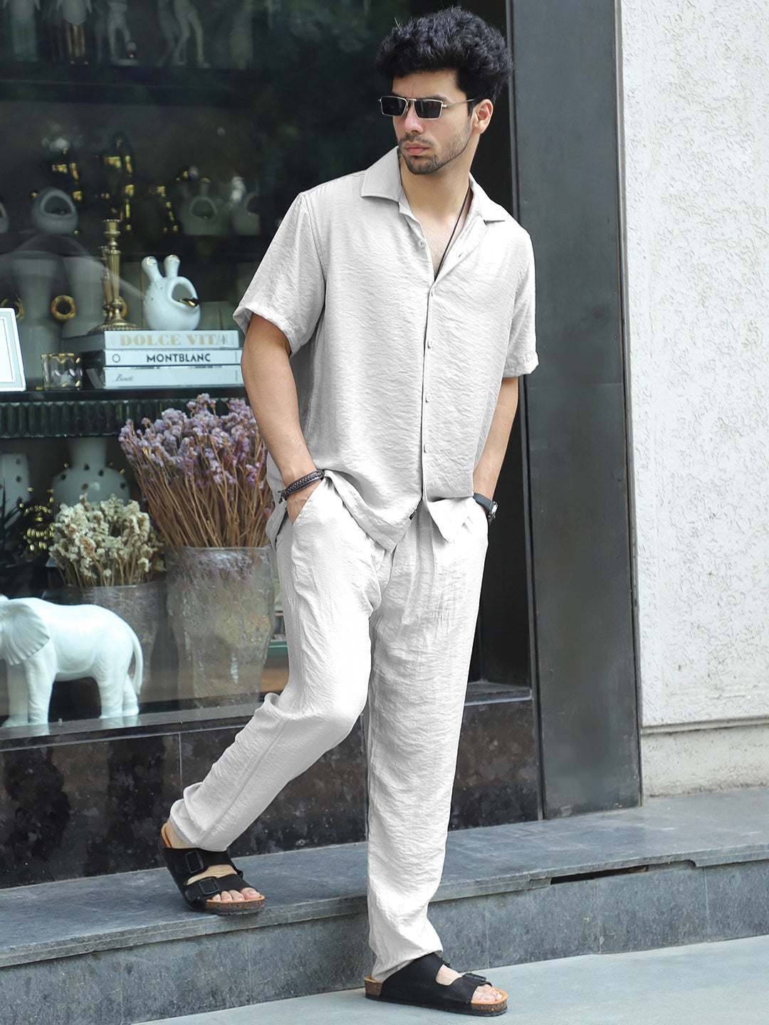 Linen Atlantica Light Grey Co-Ord Set