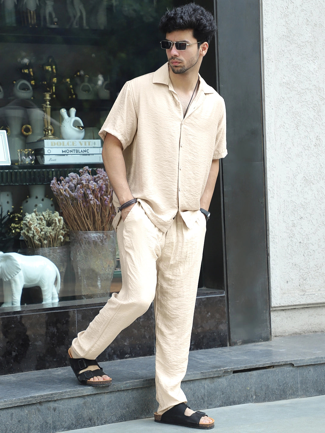 Linen Atlantica Light Beige Co-Ord Set