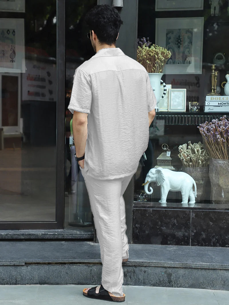 Linen Atlantica Light Grey Co-Ord Set