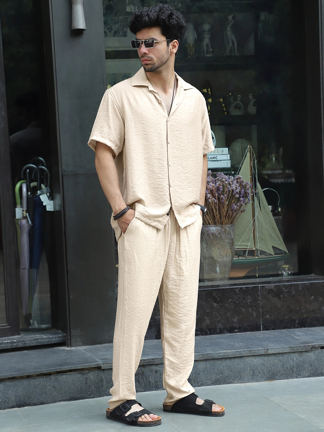 Linen Atlantica Light Beige Co-Ord Set