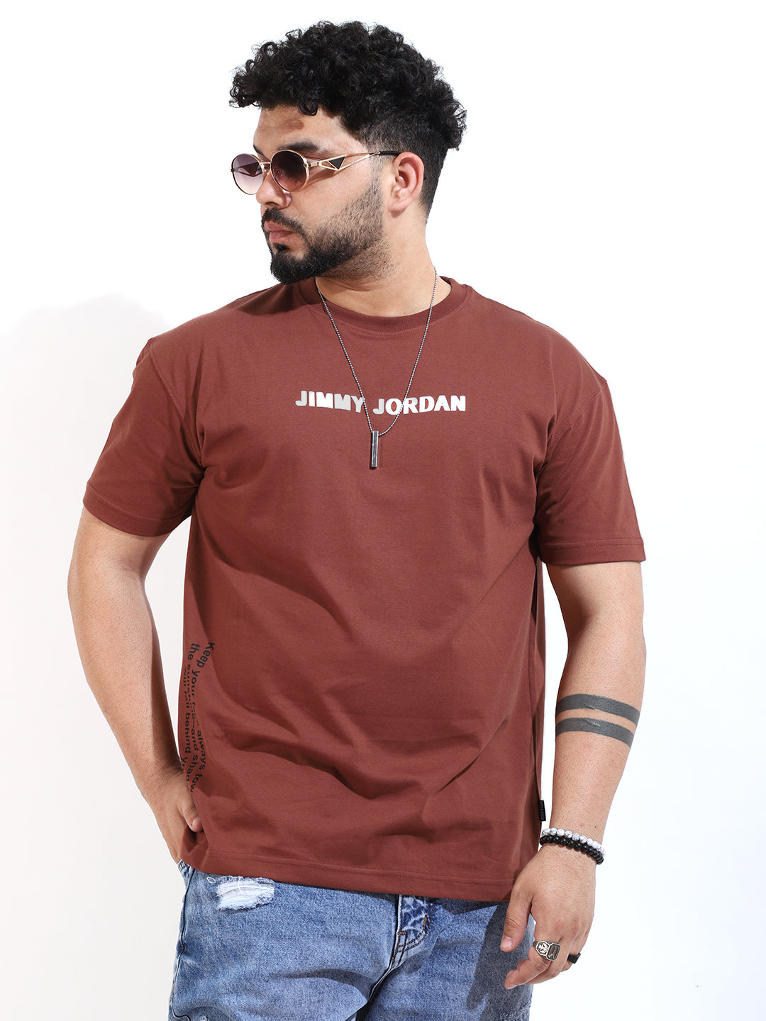 The Square Oversized Brown T-Shirt