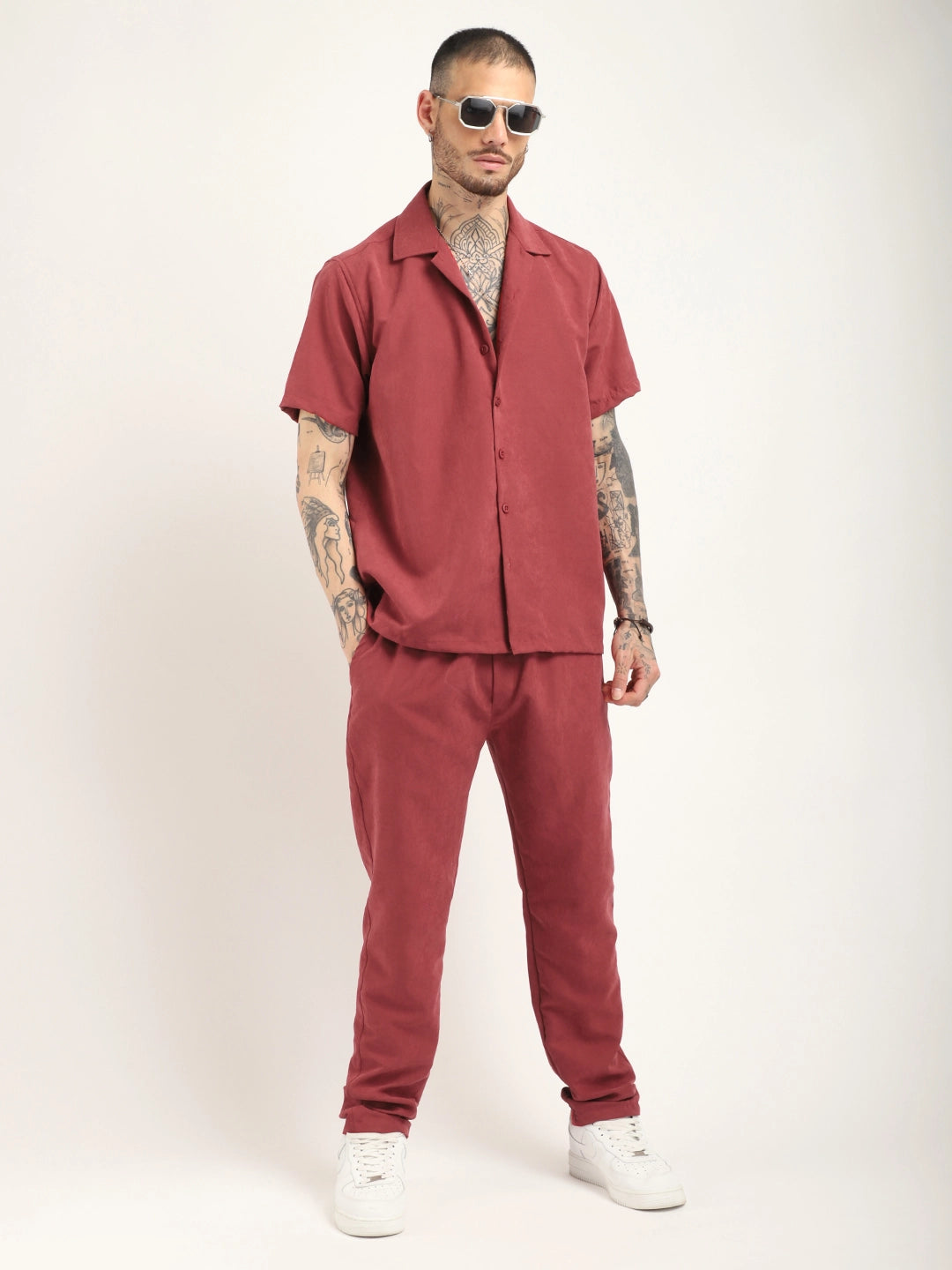 Brighton Blend Maroon Co-Ord Set