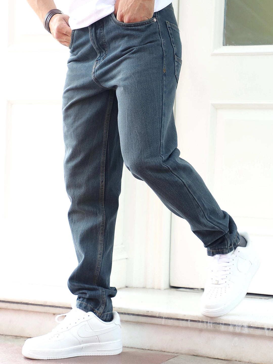 Moltrix Spruce Blue Denim Straight Fit Jeans