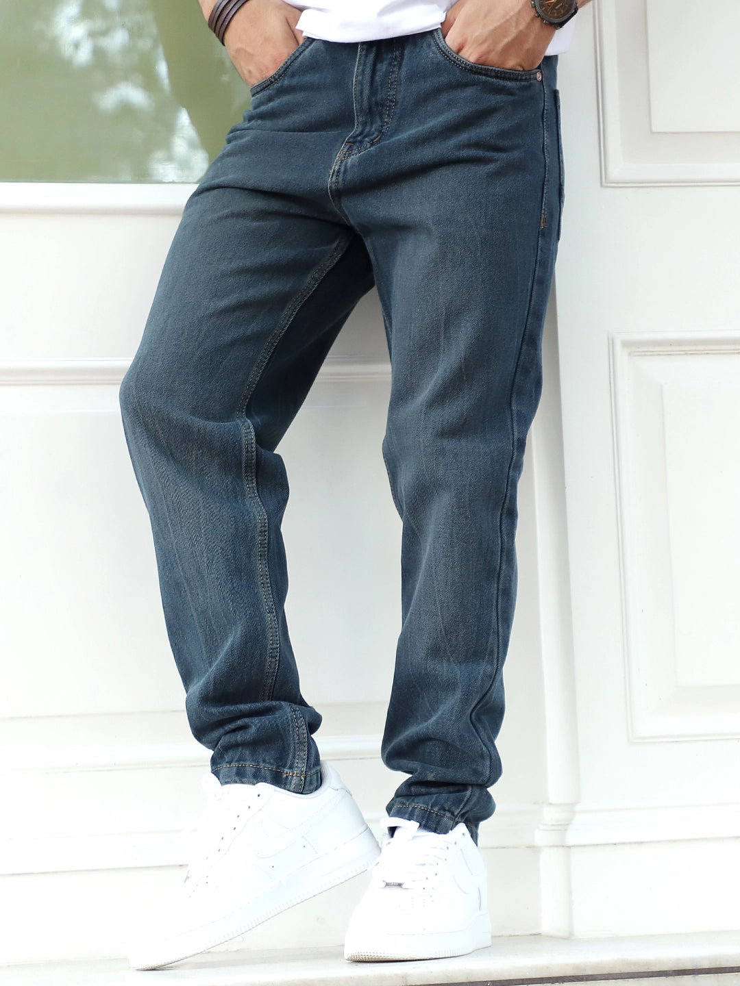 Moltrix Spruce Blue Denim Straight Fit Jeans