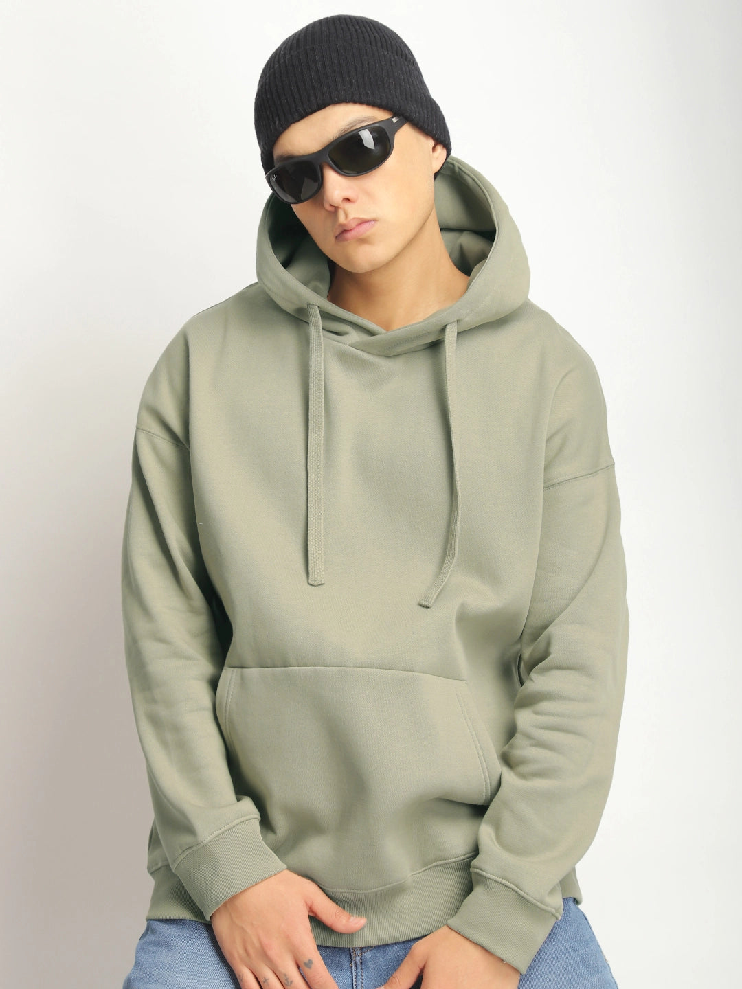 Cavendish Comfort Light Green Oversized Hoodie