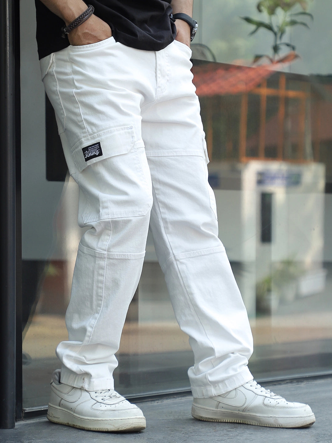 Terminator White Baggy Fit Denim Cargo 41