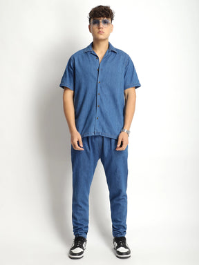 Parker Street Light Navy Denim Co-Ord Set