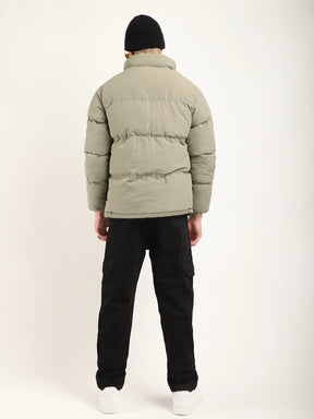 Oxford Street Style Mint Green Puffer Jacket