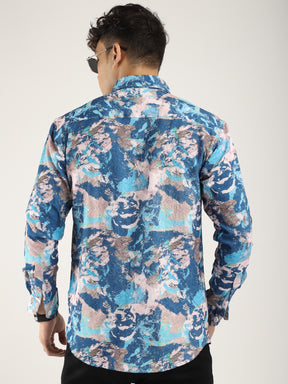 Sky Digital Print Pop Corn Shirt