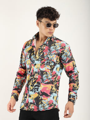 Multicolor Digital Print Pop Corn Shirt