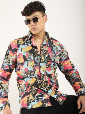 Multicolor Digital Print Pop Corn Shirt