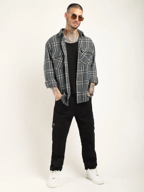 Retro Grey Check Full Sleeve Shirt