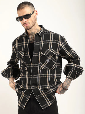 Retro Black Check Full Sleeve Shirt