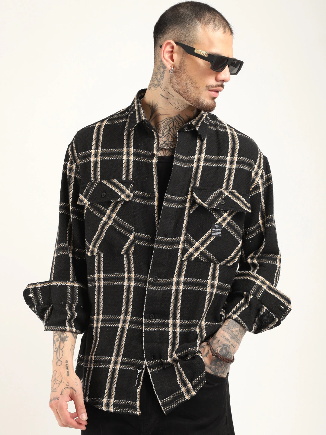 Retro Black Check Full Sleeve Shirt