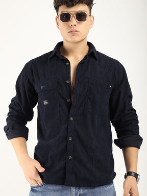 Code ray Navy Full Sleeve Shirt