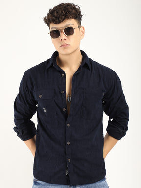 Code ray Navy Full Sleeve Shirt