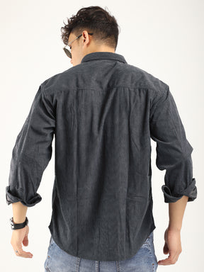 Code ray Dark Grey Full Sleeve Shirt