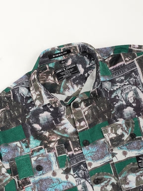 Green Digital Print Shirt