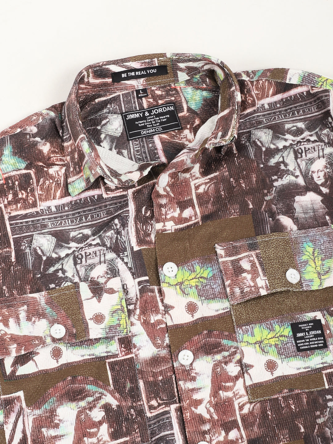 Brown Digital Print Shirt