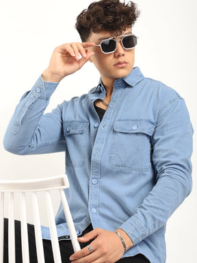 Vintage Light Blue Denim Shirt