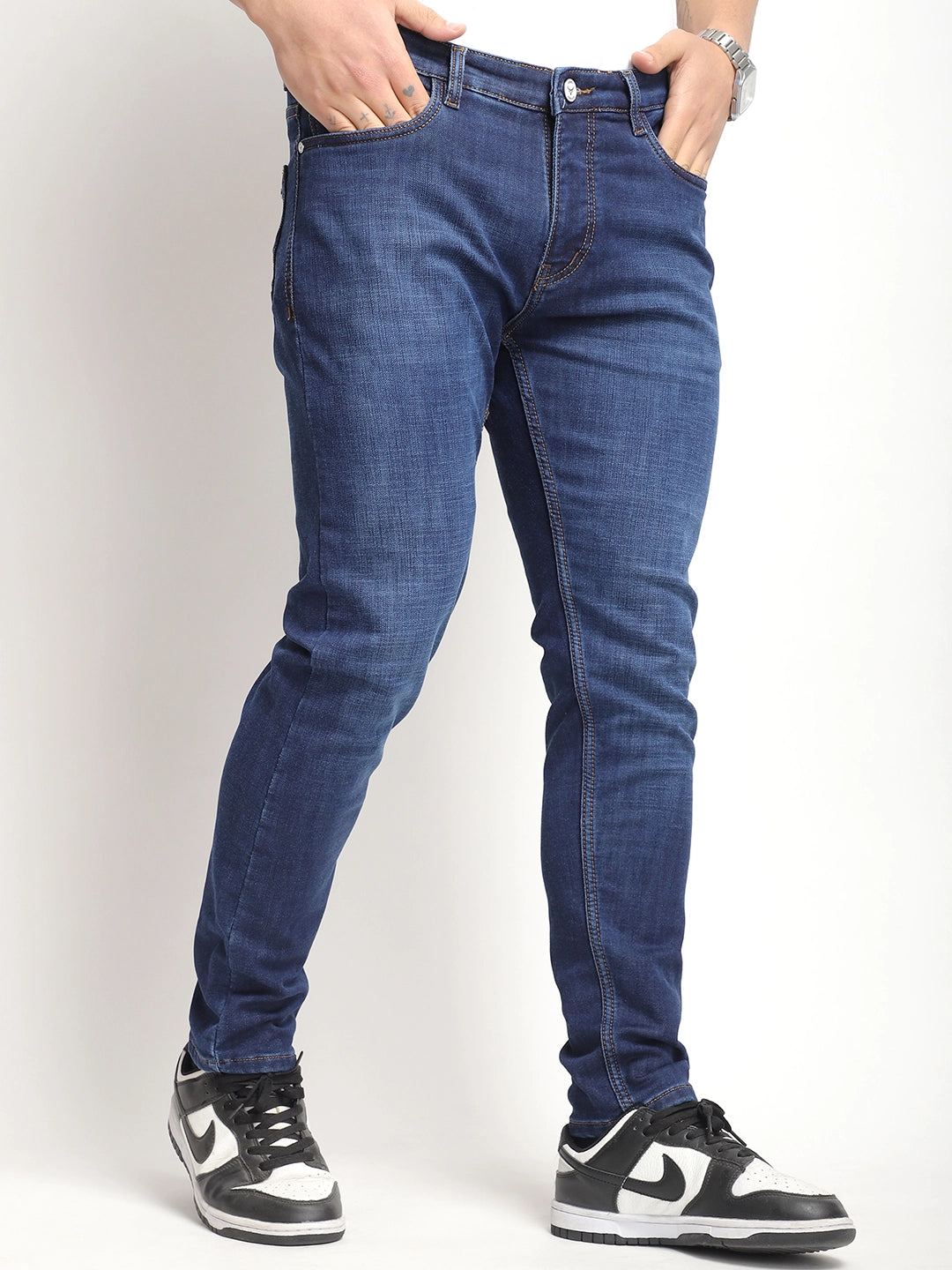 Luxe Layer Dark Blue Denim Jeans