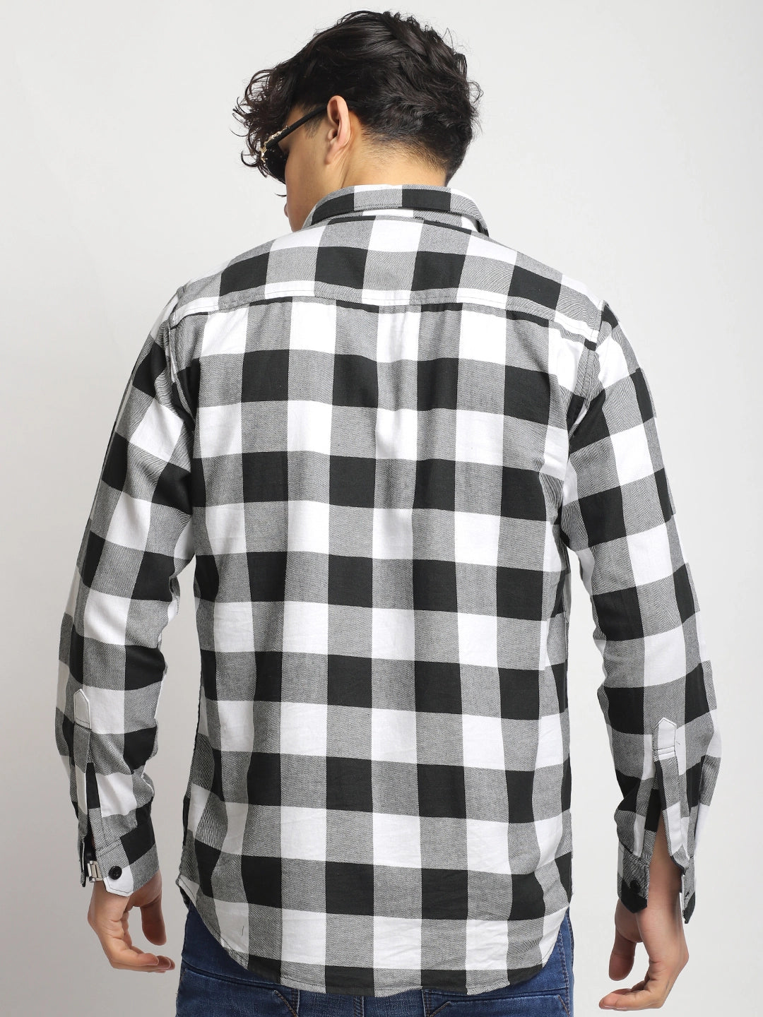 Strom Twill Checked Black Full Sleeve Shirt