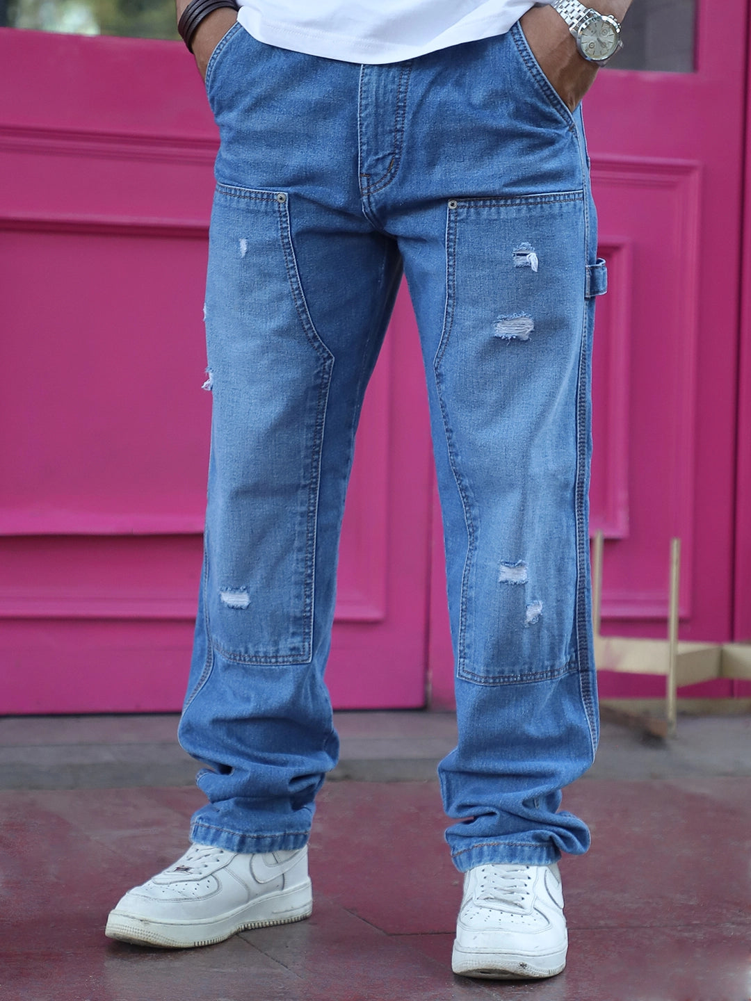 Royal Stitch Blue Denim Jeans Timeless Style for Men Jimmy Luxury