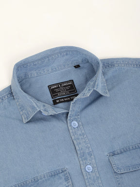 Vintage Light Blue Denim Shirt