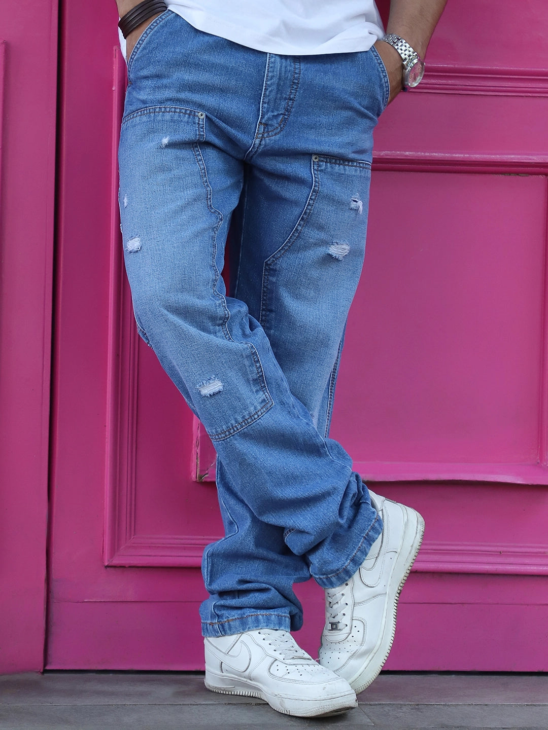 Royal Stitch Blue Denim Jeans Timeless Style for Men Jimmy Luxury