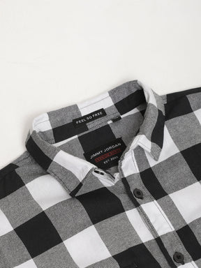 Strom Twill Checked Black Full Sleeve Shirt