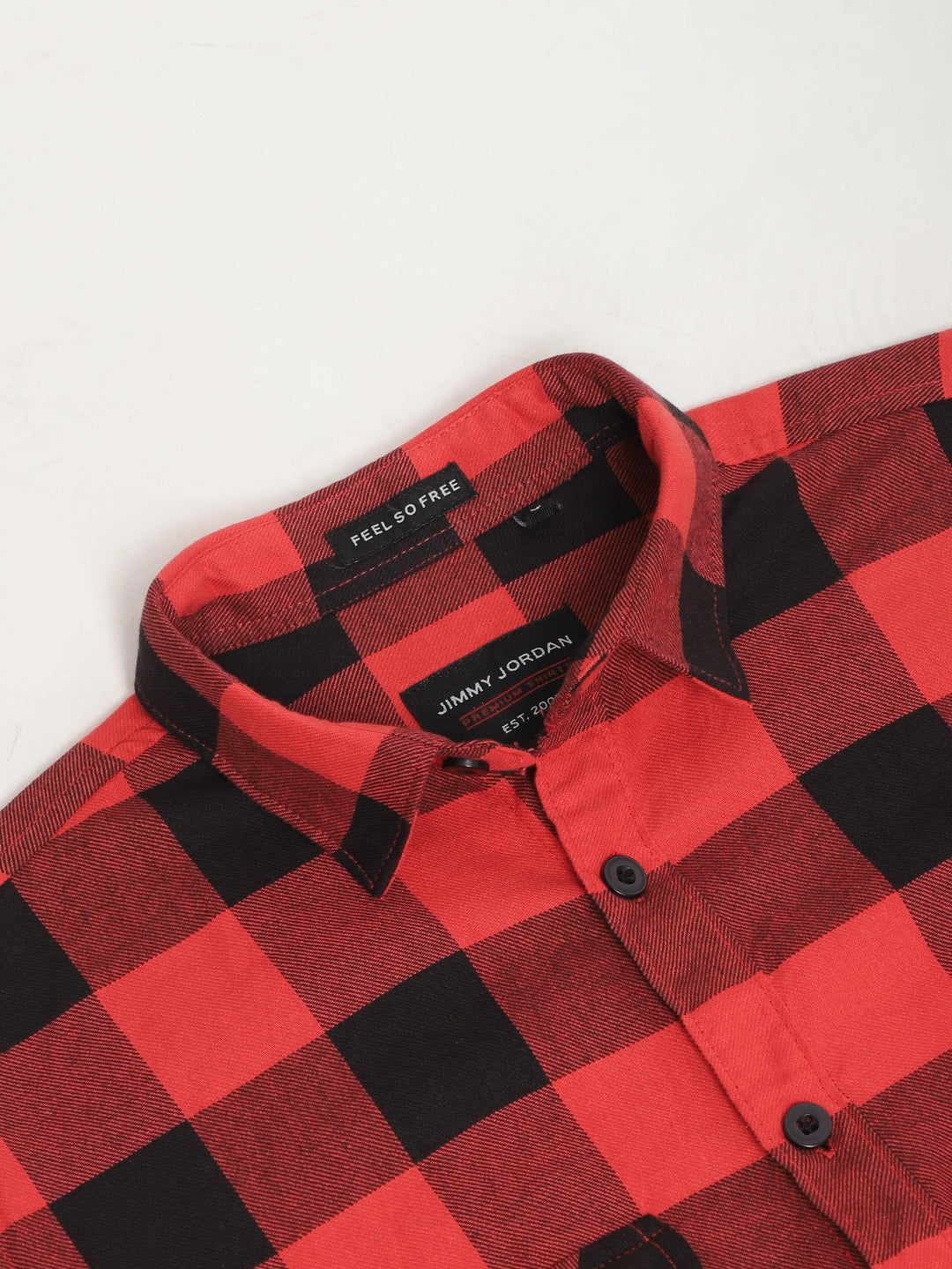 Strom Twill Checked Red Full Sleeve Shirt