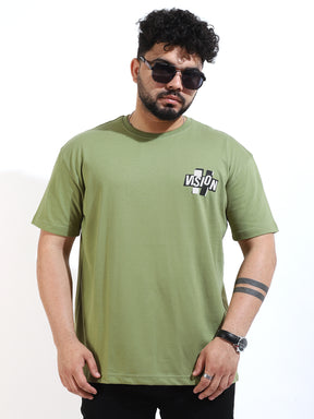 Vision Oversized Green T-Shirt