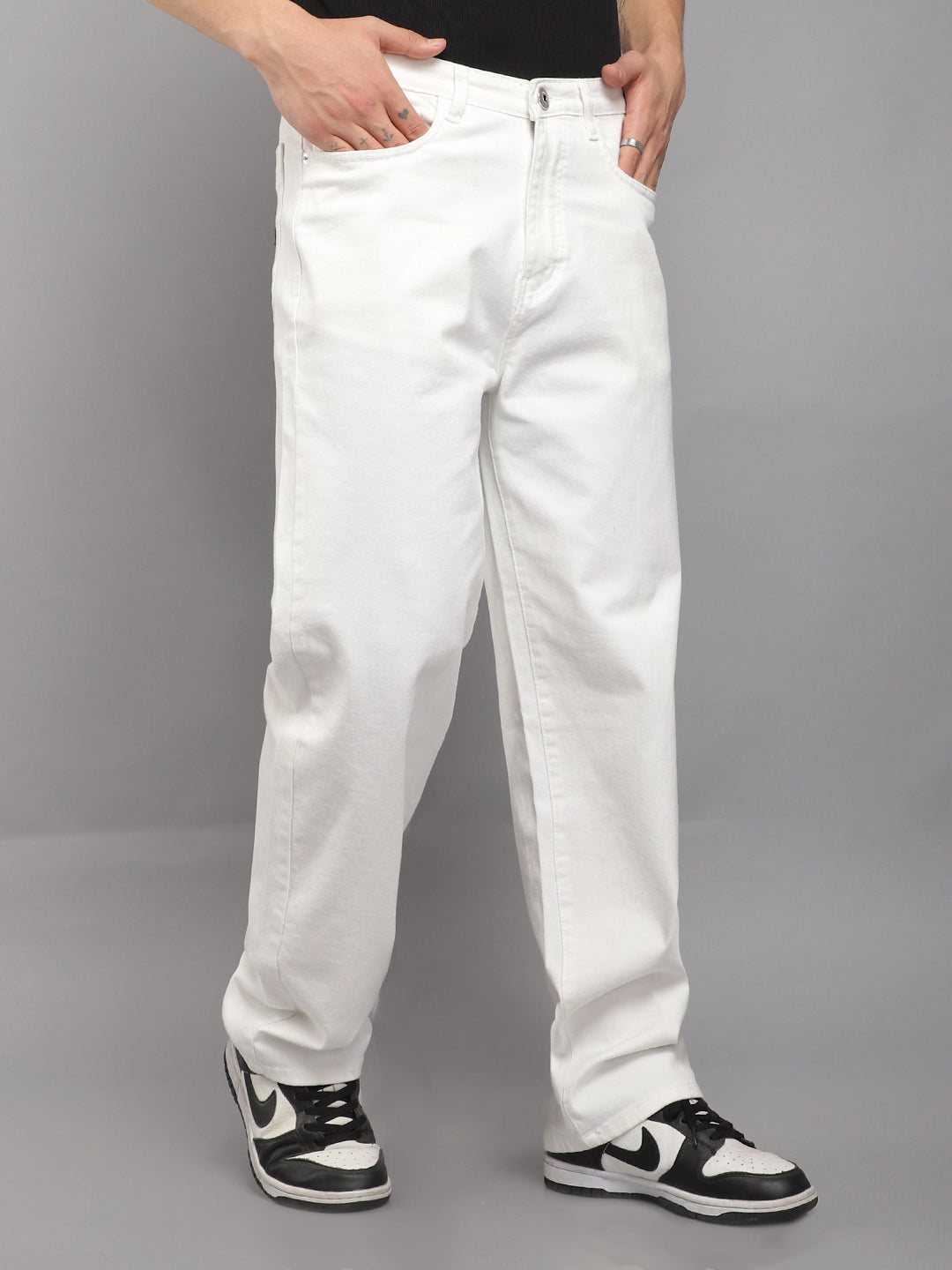 Ironclad White Baggy Fit Denim Cargo