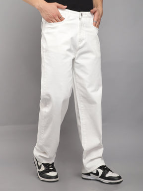 Ironclad White Baggy Fit Denim Jeans