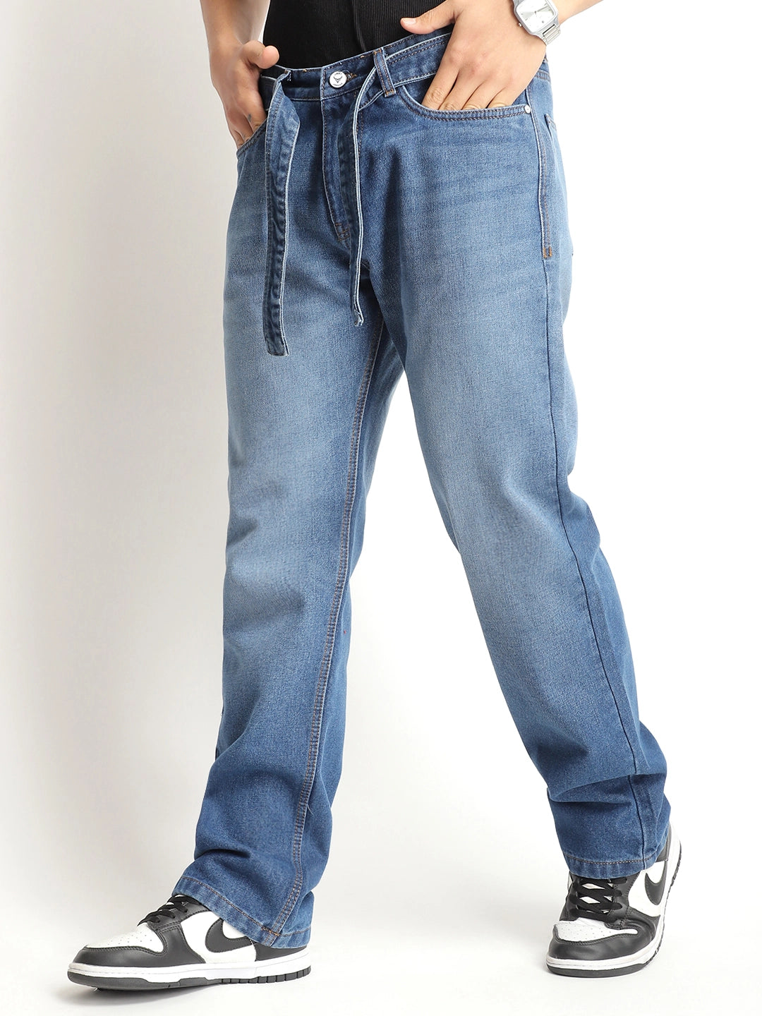 Ever stone Blue Belt Denim Jeans