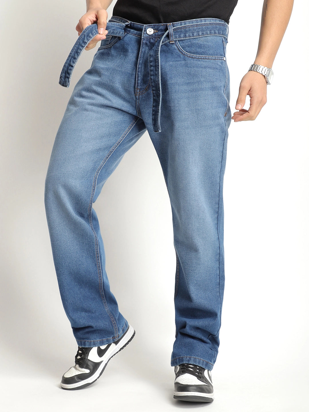 Ever stone Blue Belt Denim Jeans