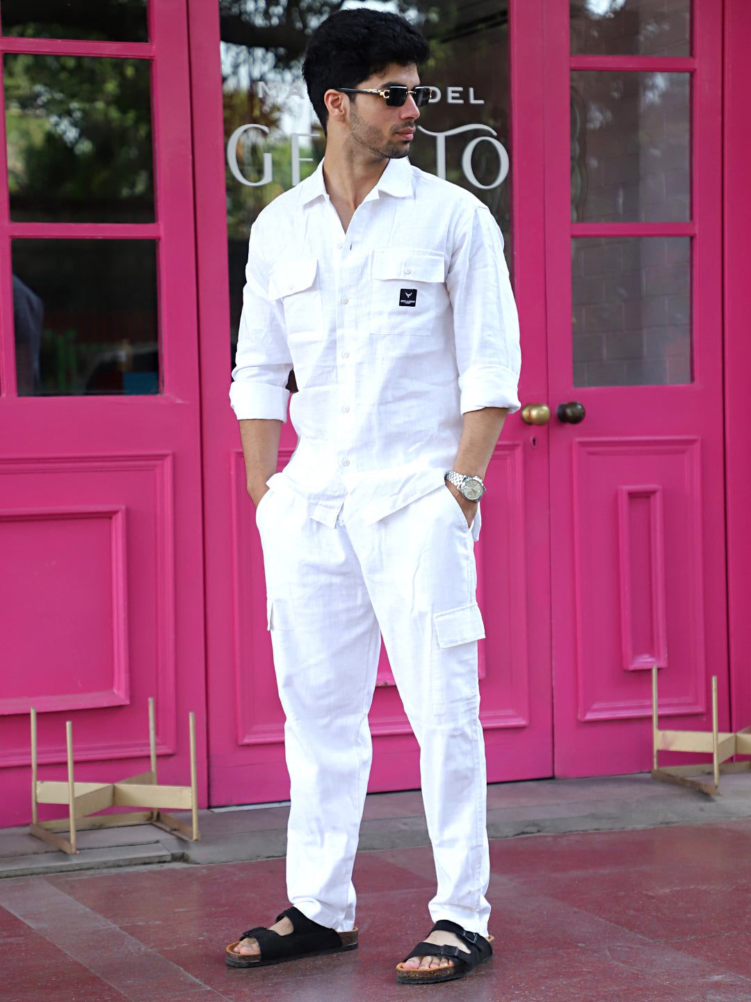Linen Atlanta White Cargo Co-Ord Set