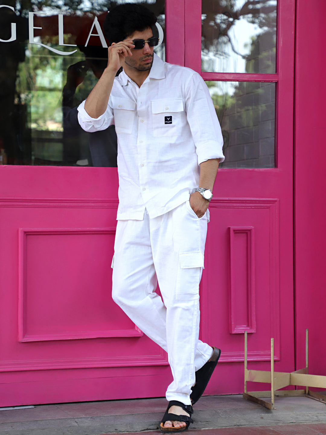 Linen Atlanta White Cargo Co-Ord Set