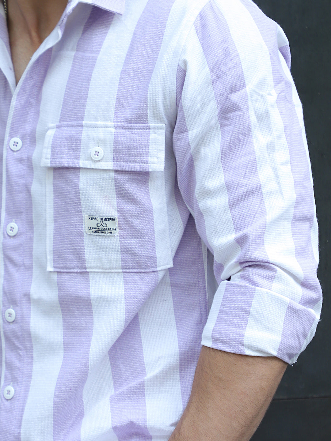 Solmera Lavender Cotton Stripe Co Ord Set