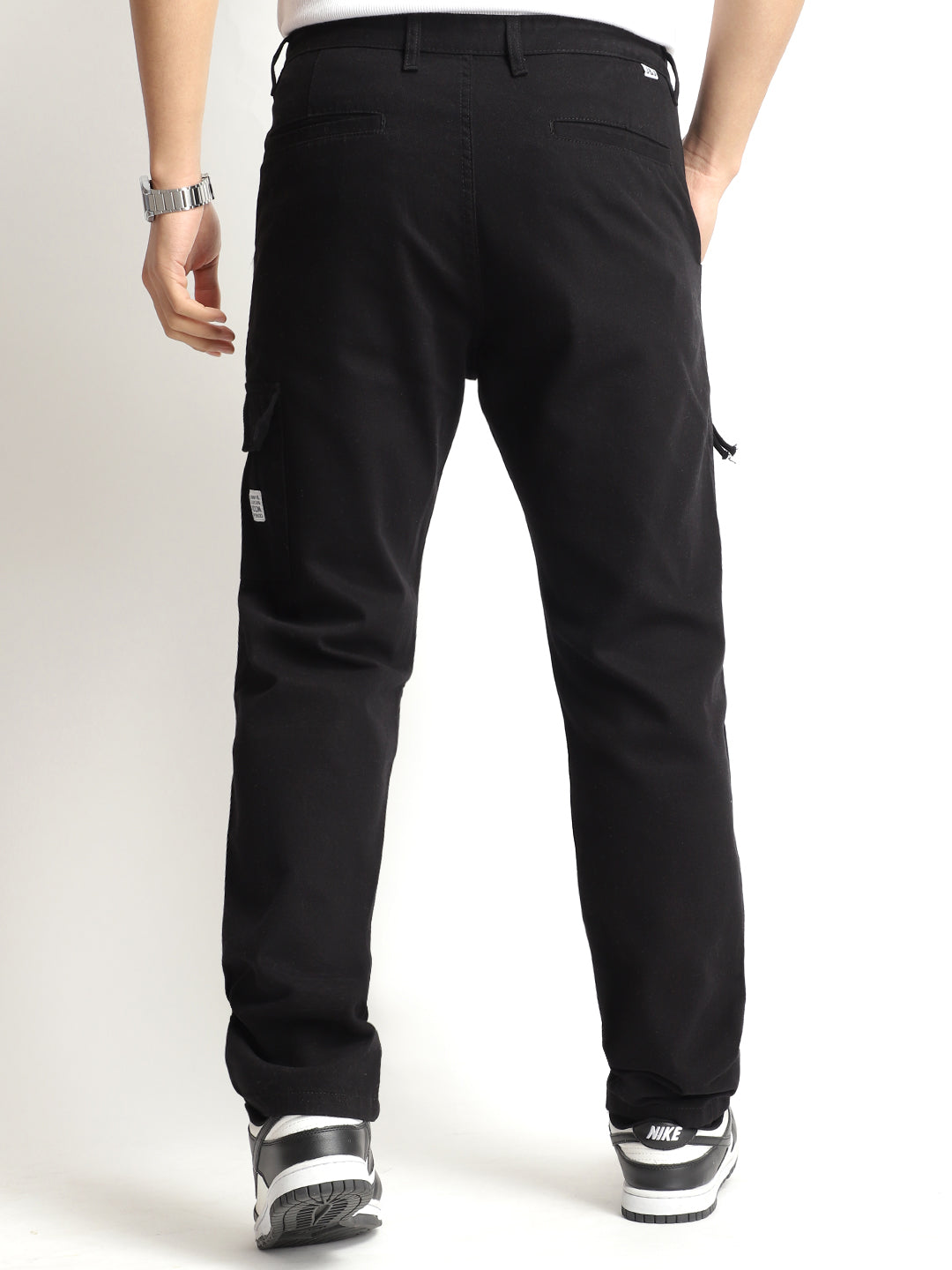 Riverside Black Cotton Pus Size Cargo