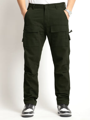 Riverside Olive Green Cotton Pus Size Cargo