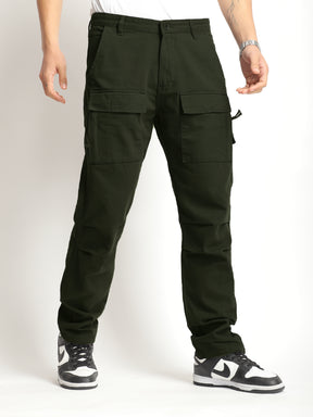 Riverside Olive Green Cotton Pus Size Cargo