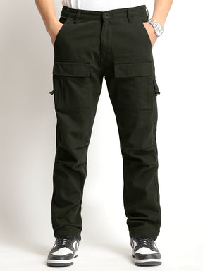 Riverside Dark Grey Cotton Pus Size Cargo