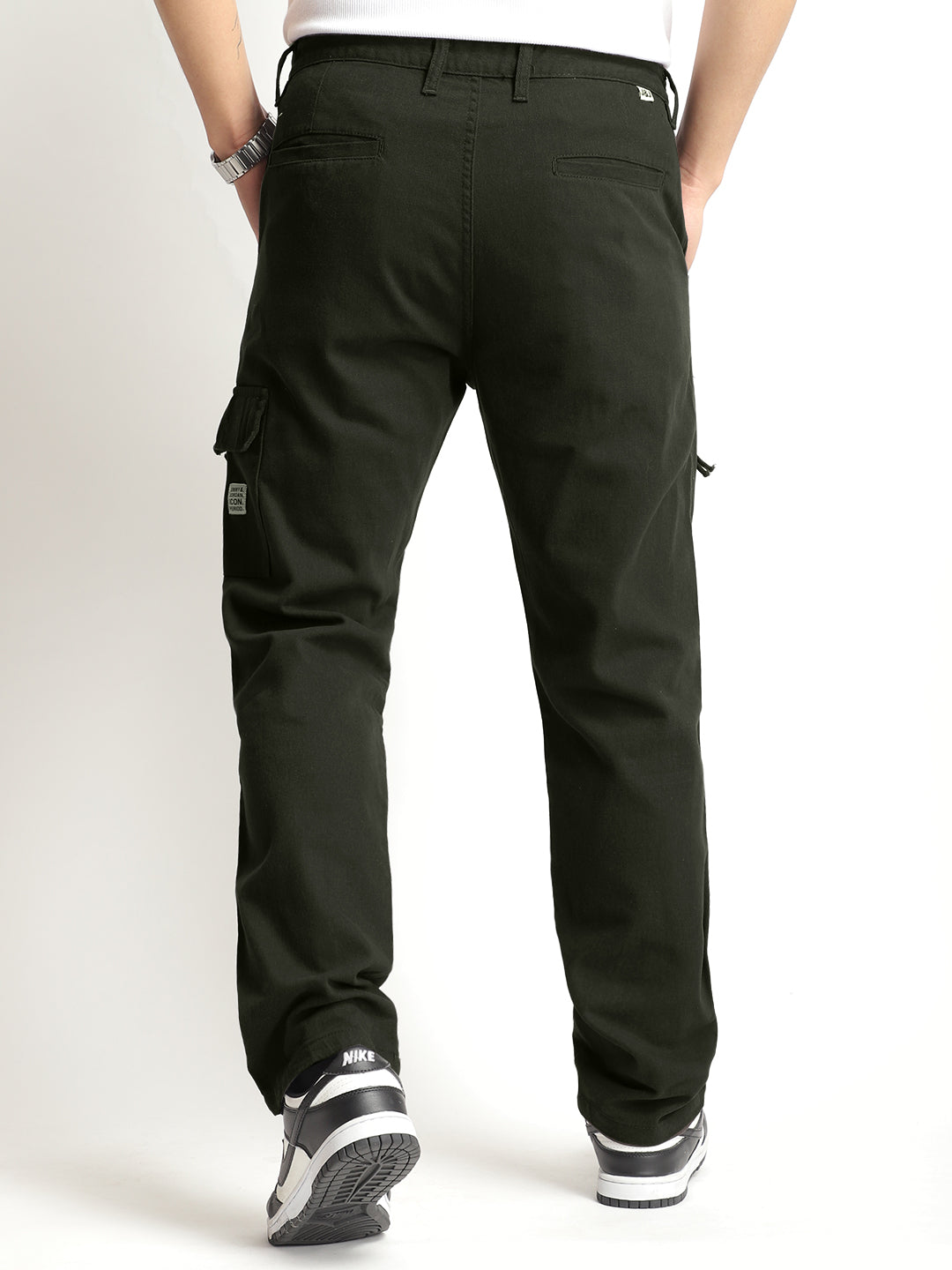 Riverside Dark Grey Cotton Pus Size Cargo