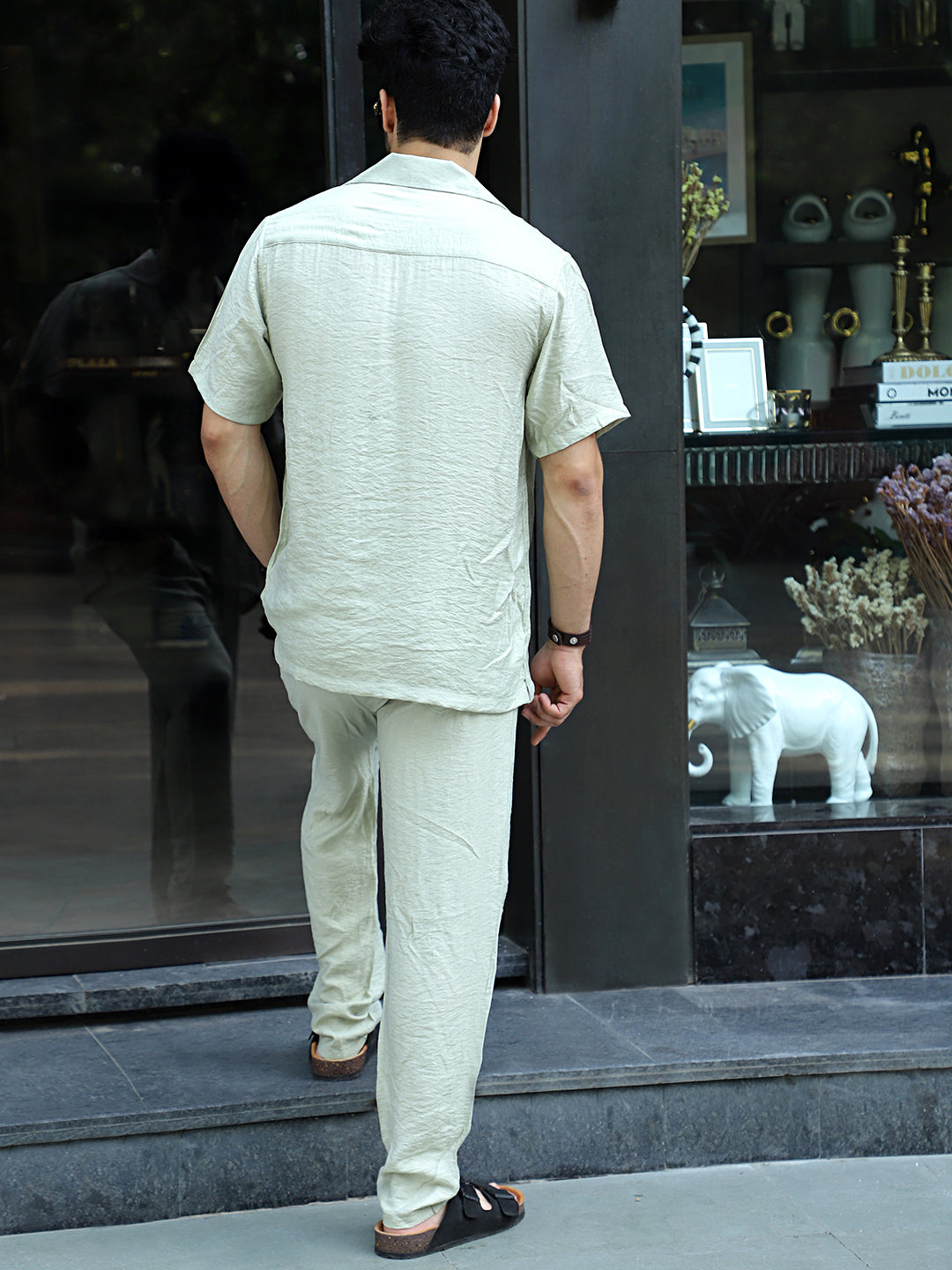 Linen Atlantica Mint Green Co-Ord Set