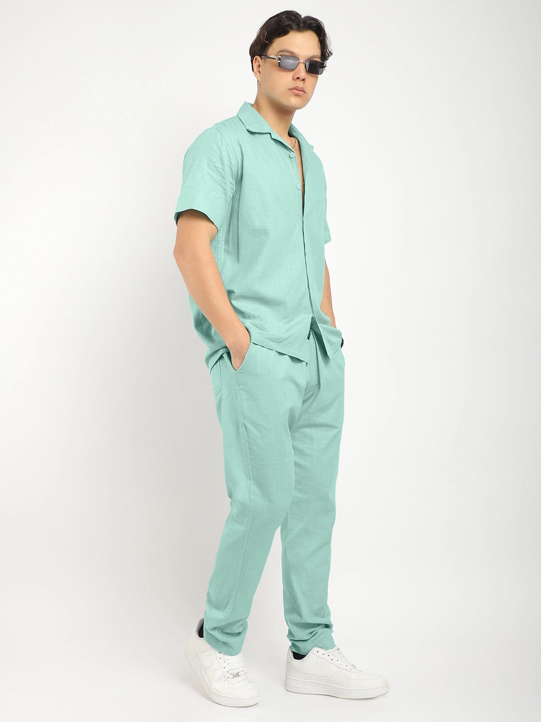 Linen Atlant Mint Green  Co-Ord Set