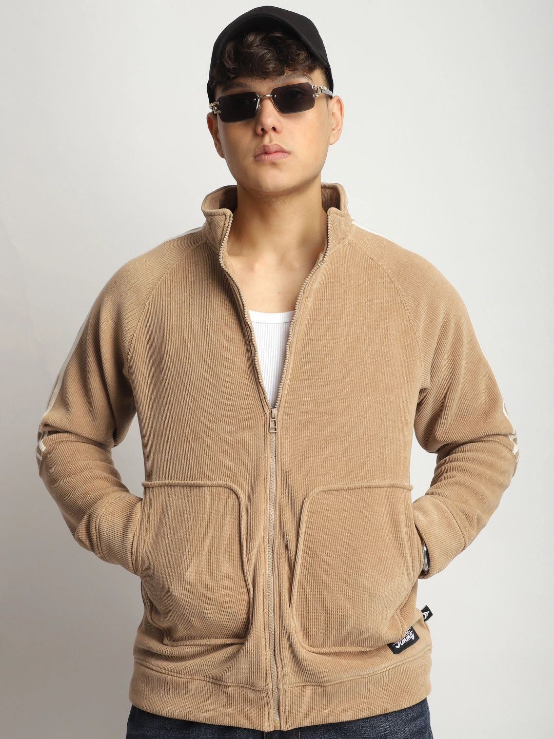 Bonded Corduroy Camel Zipper Jacket Pro