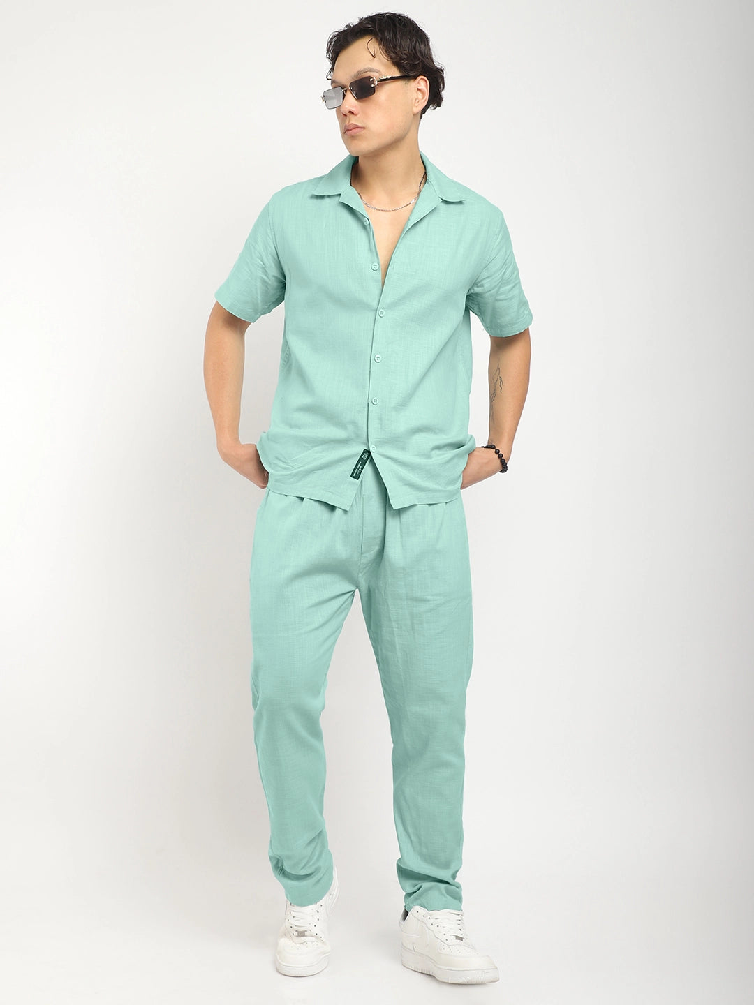 Linen Atlant Mint Green  Co-Ord Set