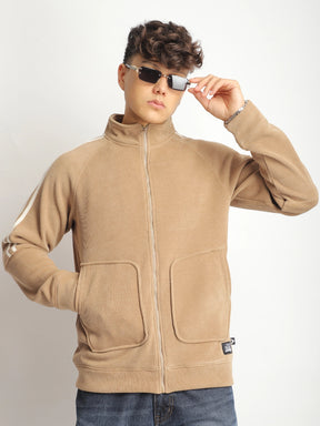 Bonded Corduroy Camel Zipper Jacket Pro