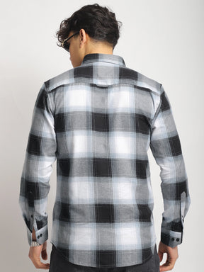 Oxford Drift Black Grey Heiring Born Check Shirt